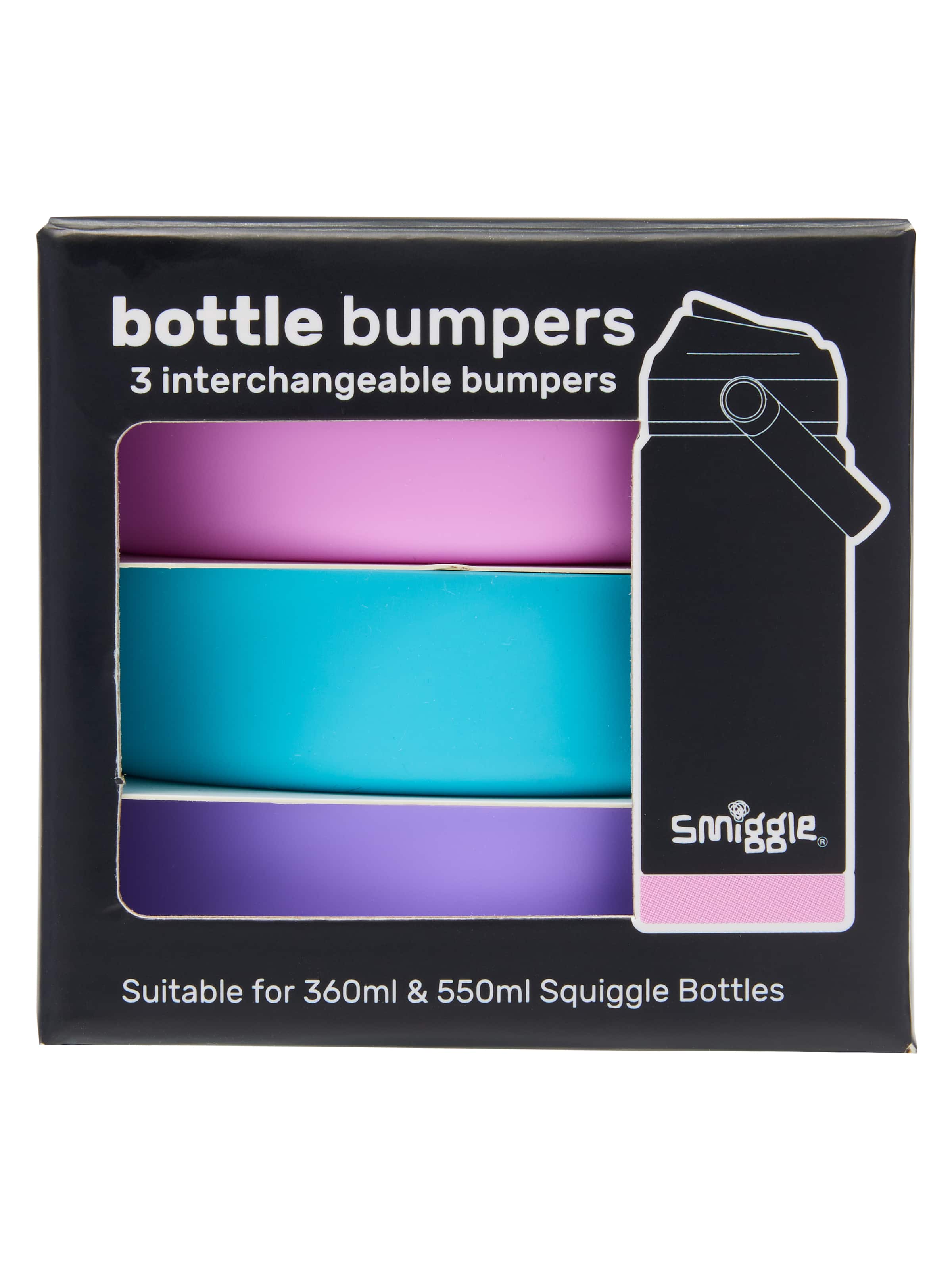 Small Squiggle Bottle Bumpers X3