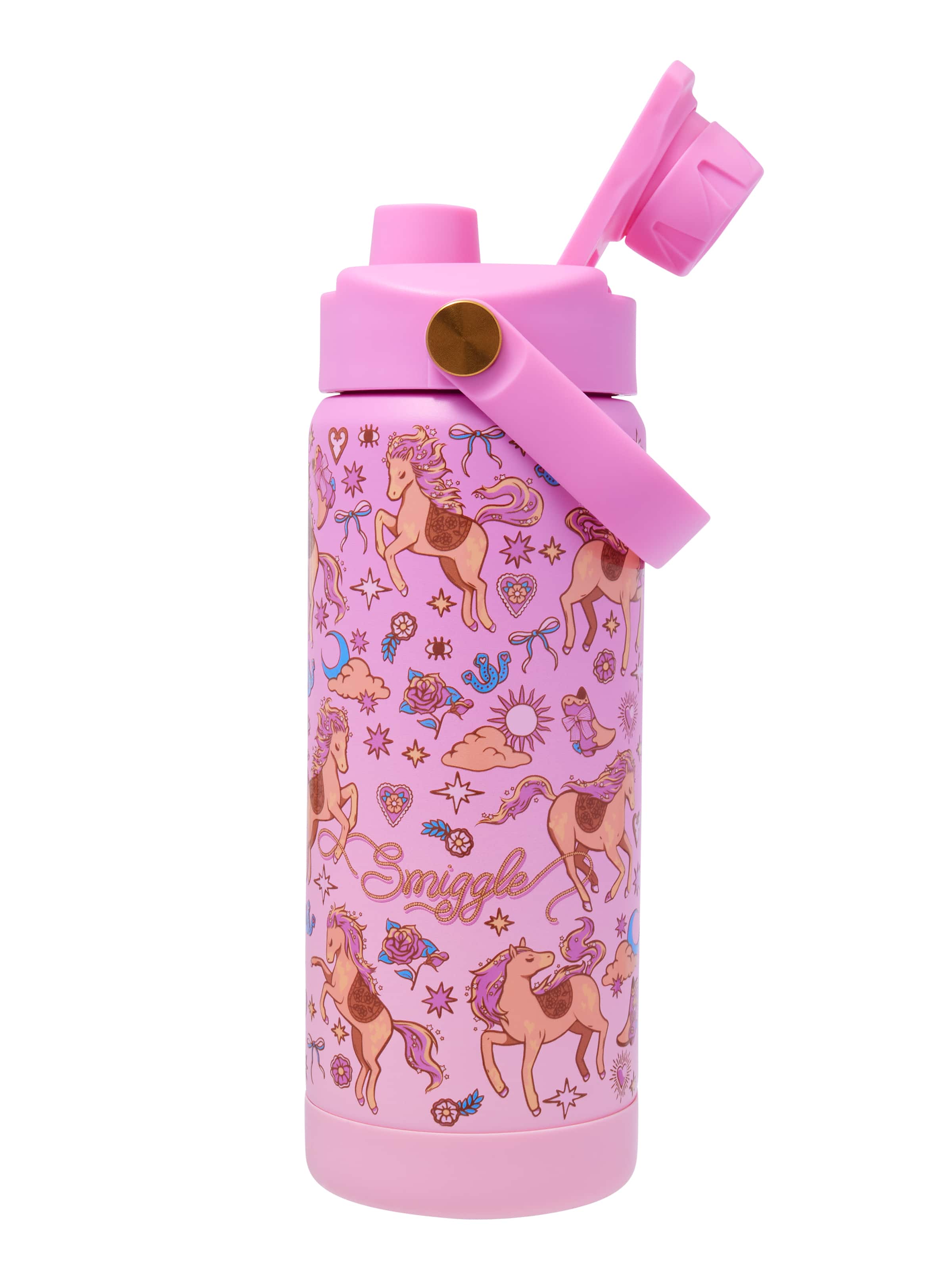 Wildflower Squiggle Insulated Stainless Steel Drink Bottle 550Ml