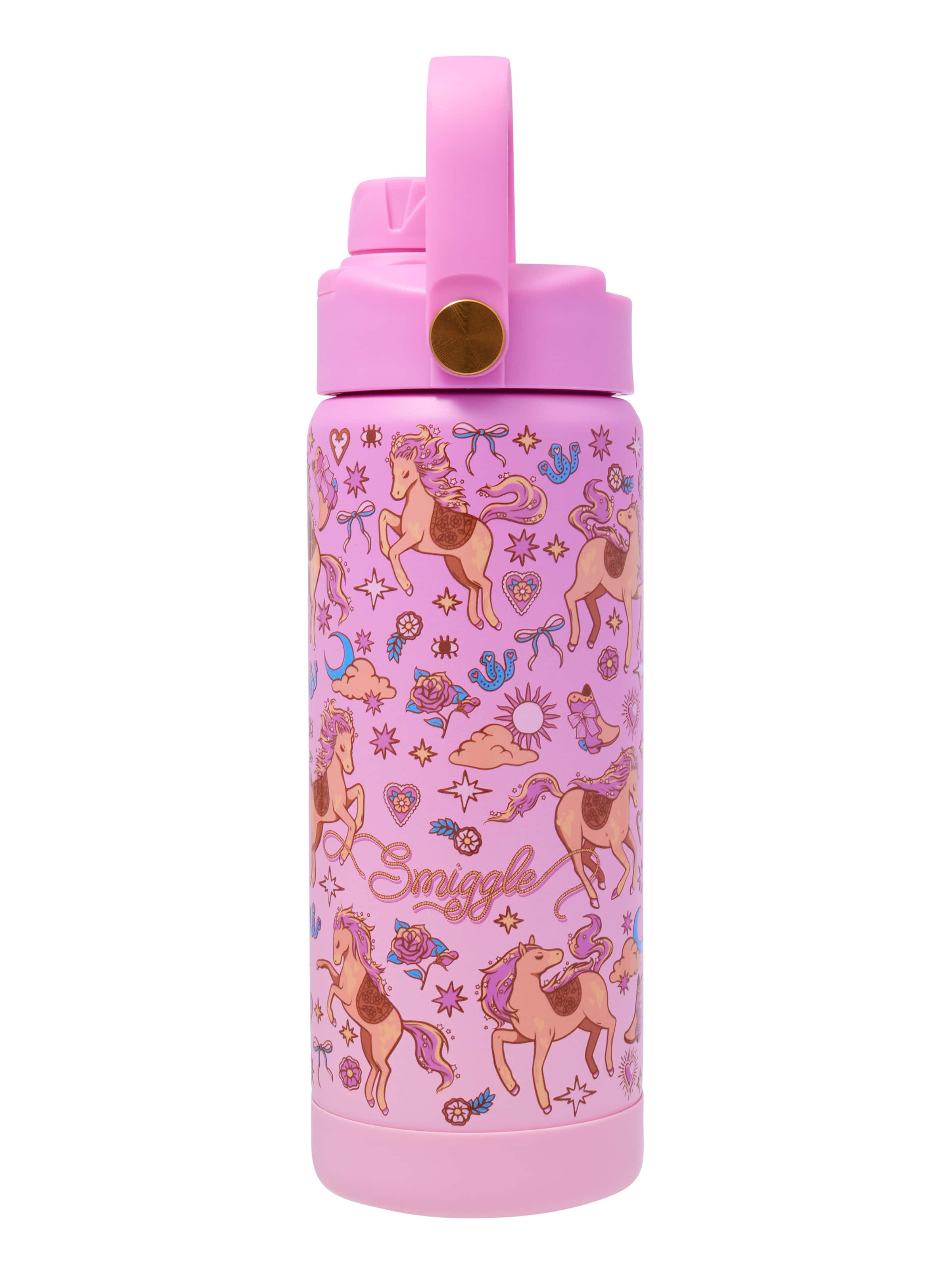 Wildflower Squiggle Insulated Stainless Steel Drink Bottle 550Ml