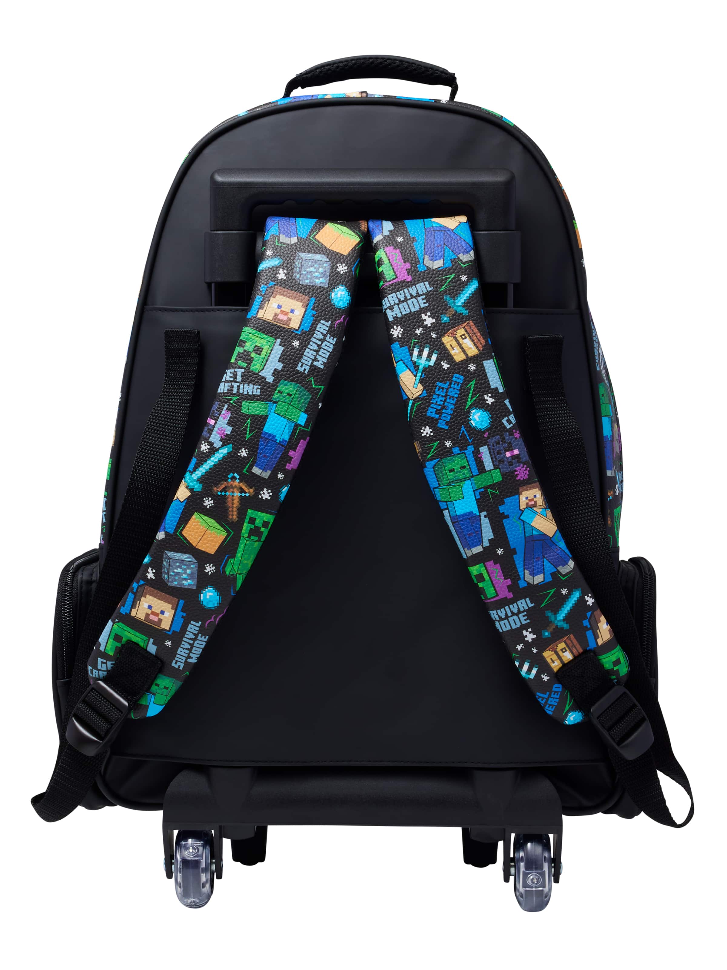 Minecraft Trolley Backpack With Light Up Wheels