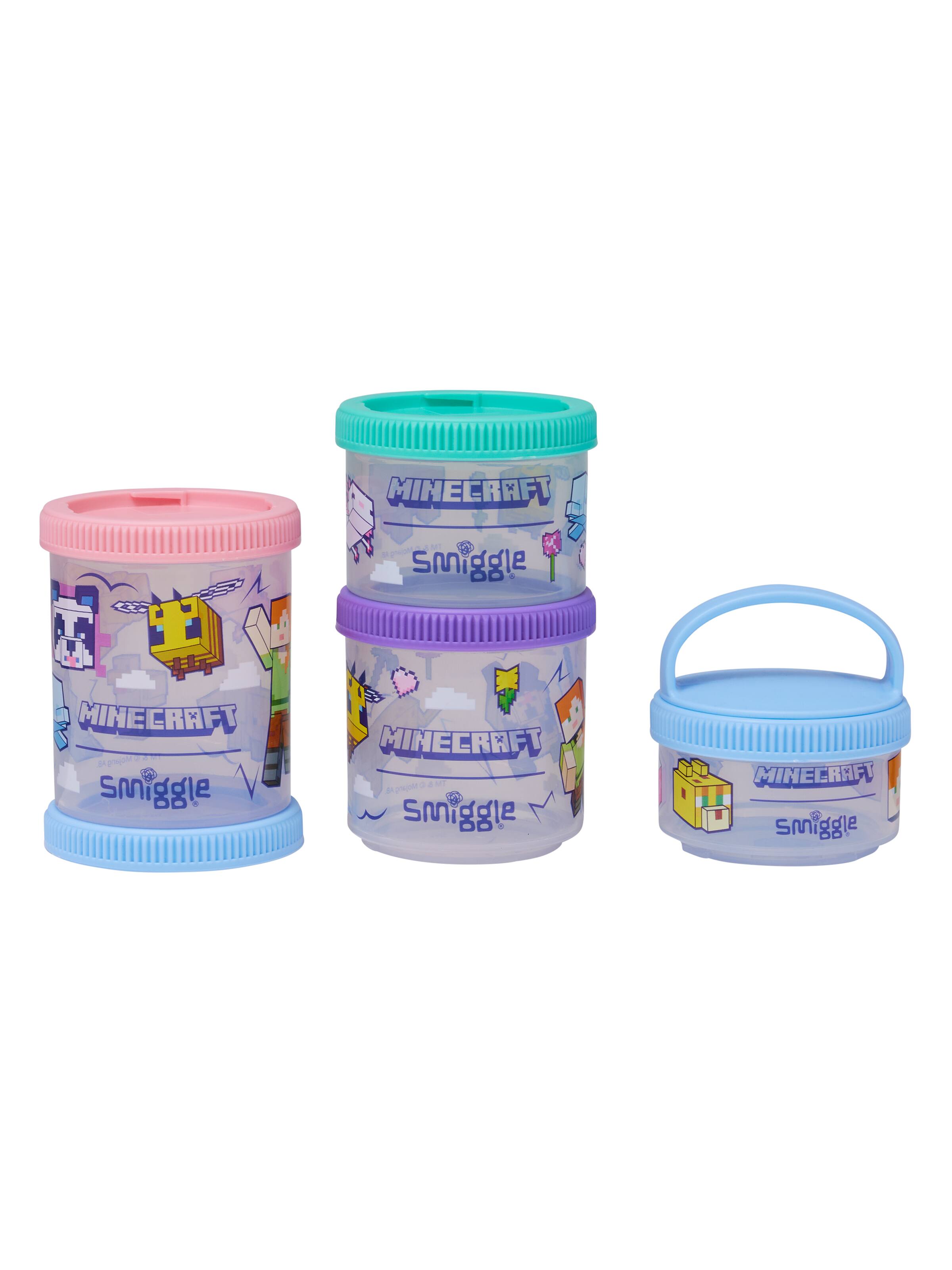 Minecraft Snack N Stack Containers X4