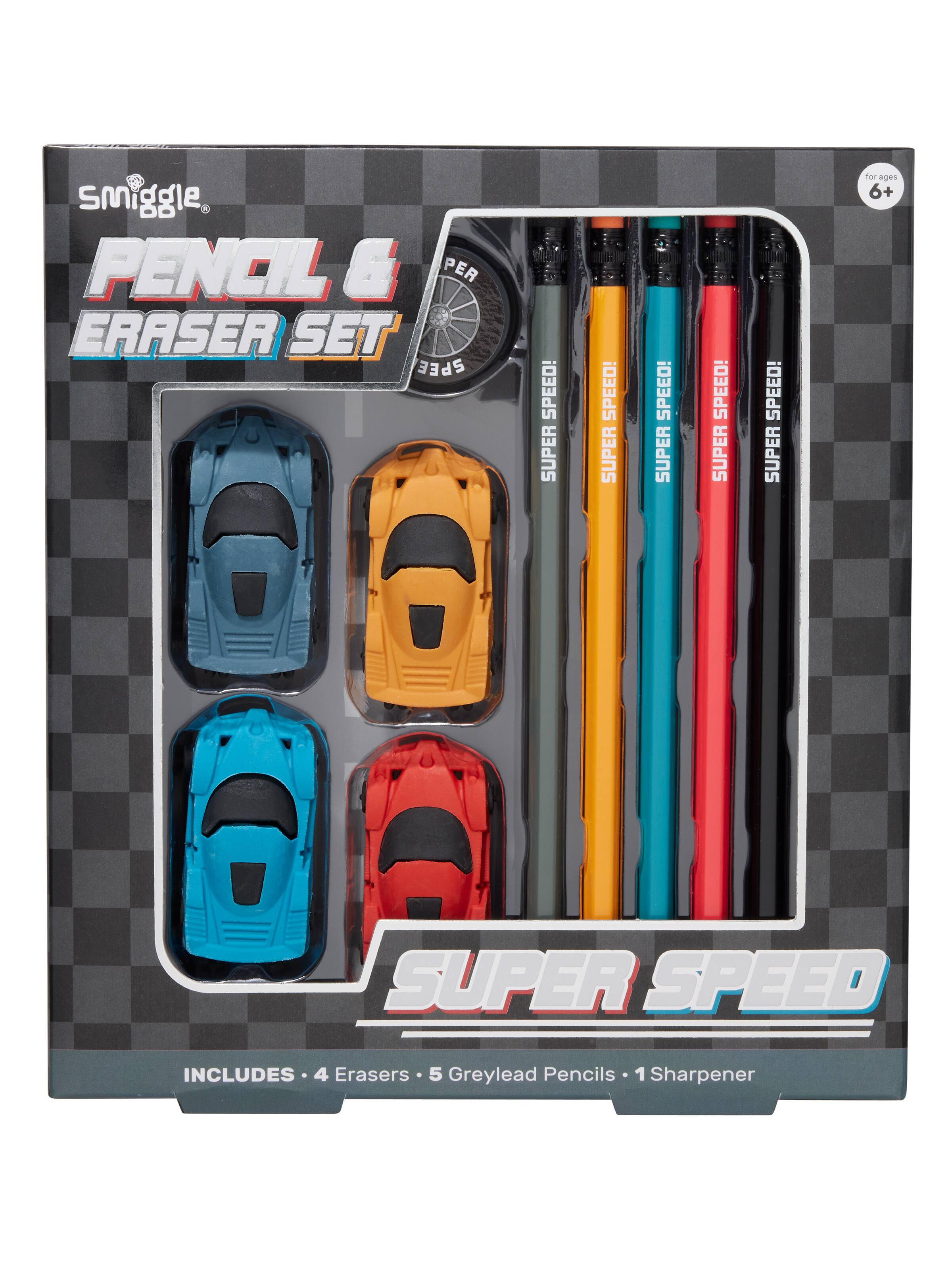 Super Speed Pencil & Eraser Set