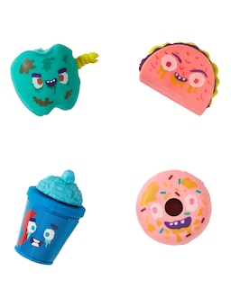 Snack Attackers Eraser Pack X4