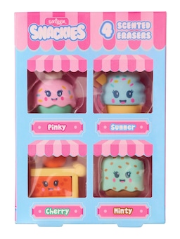 Snackies Eraser Pack X4