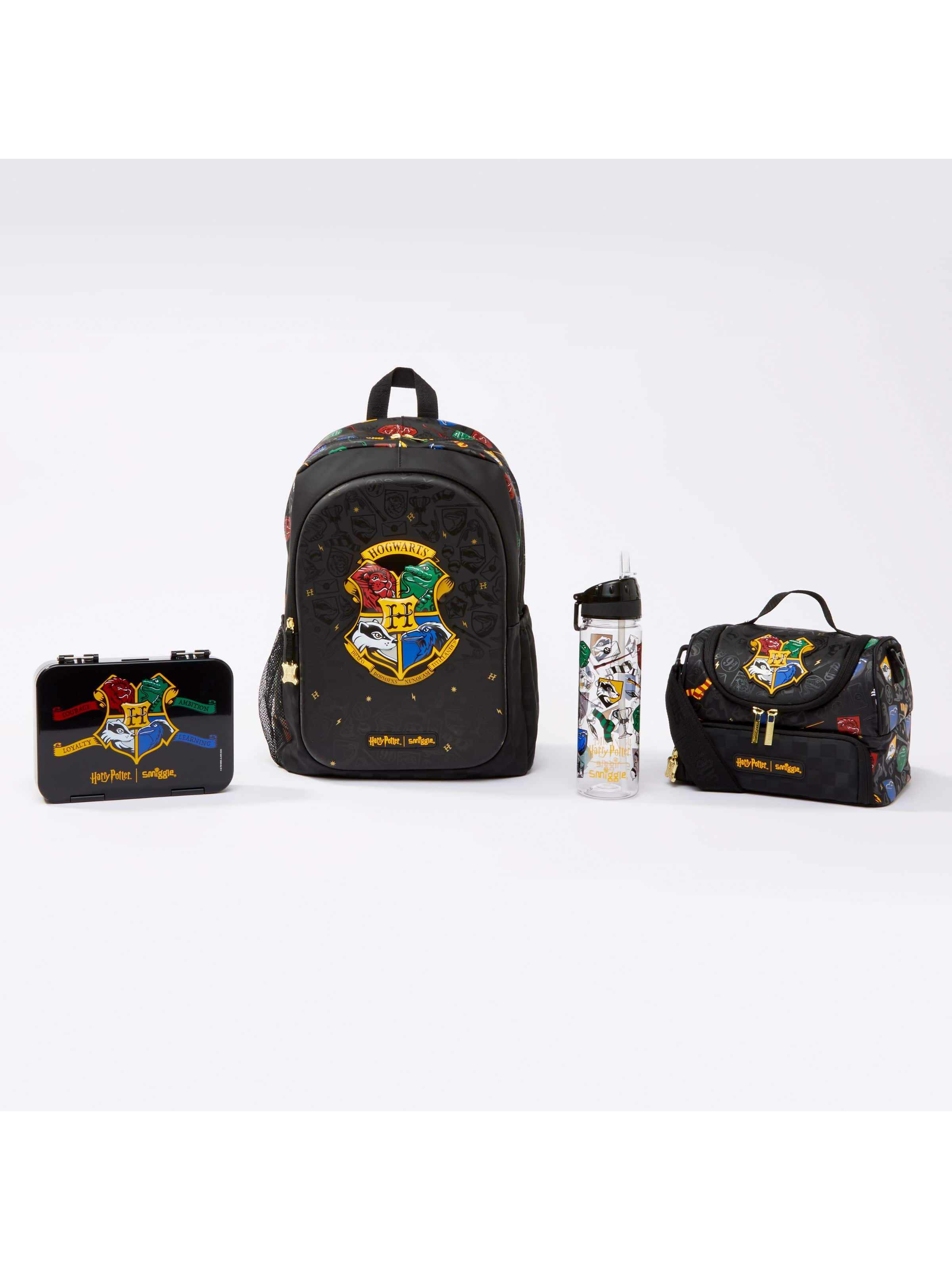 Harry Potter Happy Medium Bento Lunchbox 4 Piece Bundle