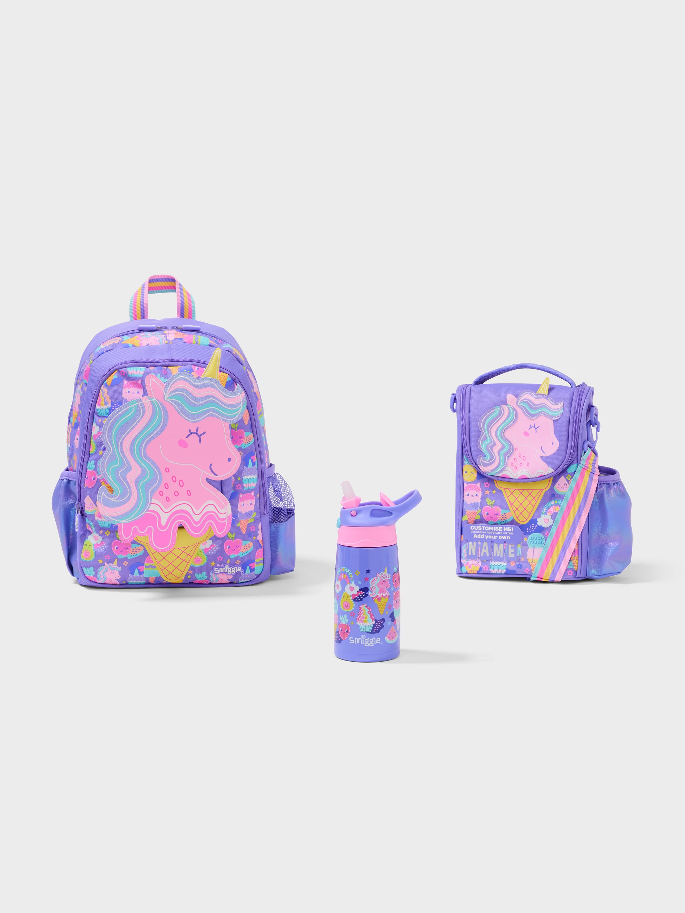 Happy Tales 3 Piece Junior Character Backpack Bundle