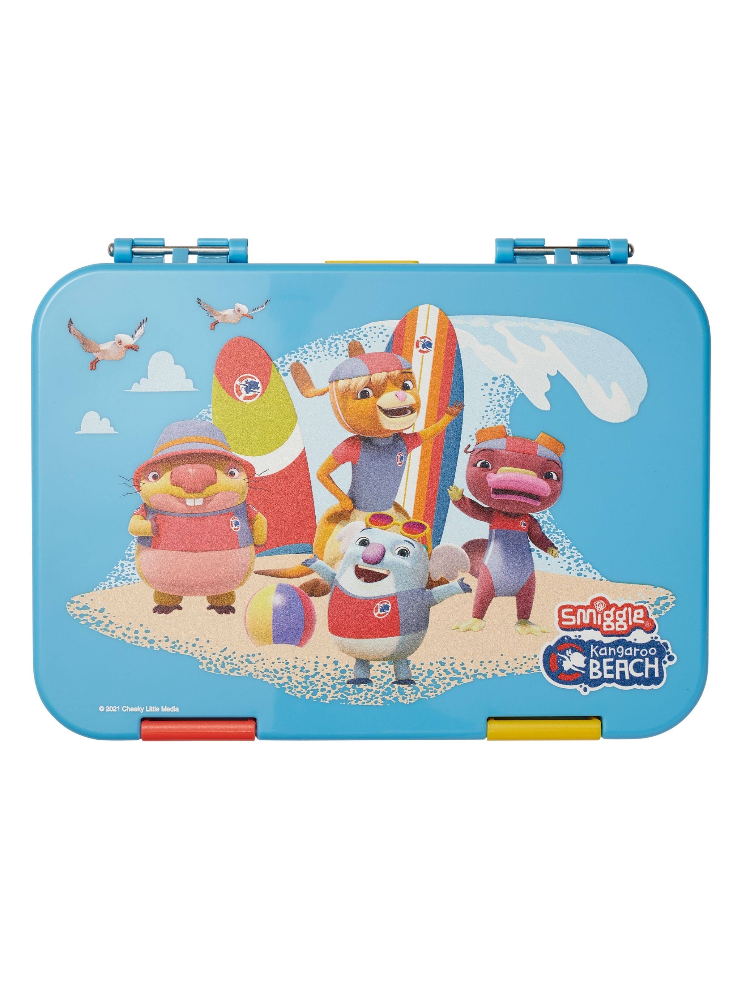 Kangaroo Beach Medium Happy Bento Lunchbox Blue - Smiggle Online Kangaroo Beach Medium Happy Bento Lunchbox Blue - Smiggle Online