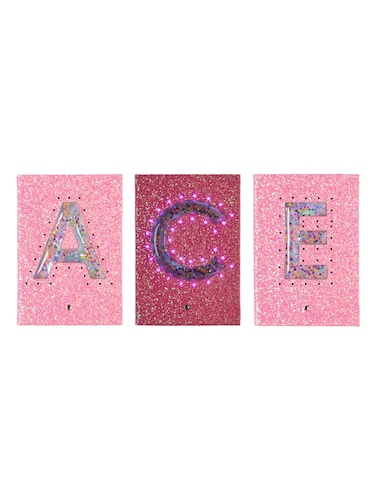 Light Up Glitter Alphabet A5 Notebook                                                                                           