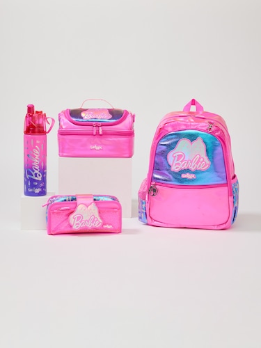 Barbie Junior Character Backpack Steel 4 Piece Bundle                                                                           