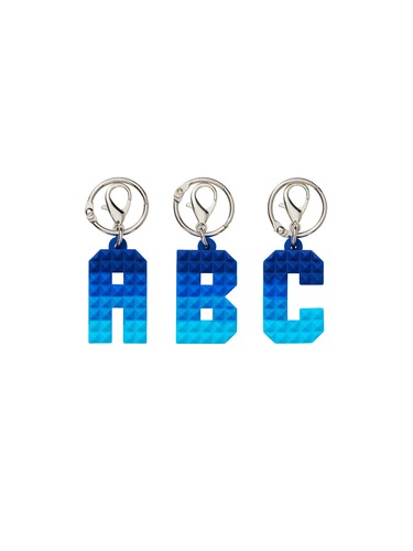 Spikey Blue Add-On Mini Alphabet Keyring                                                                                        