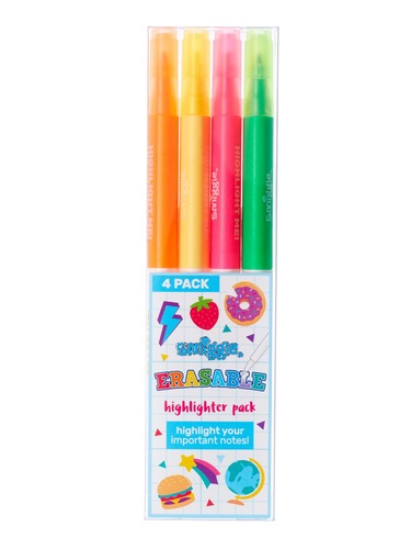 Erasable Highlighters Pack X4                                                                                                   