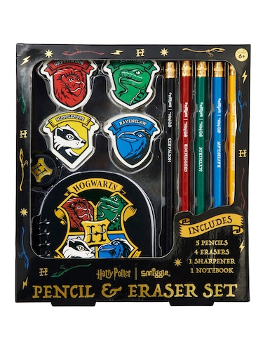 Harry Potter Eraser And Pencil Gift Pack                                                                                        