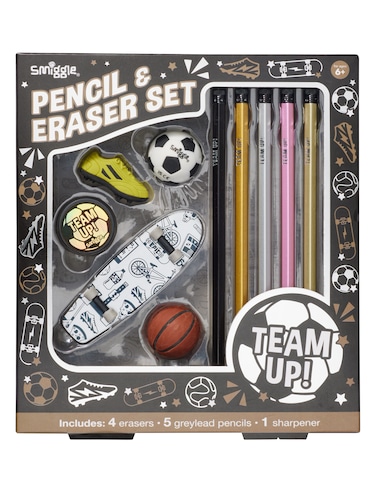 Team Up Pencil & Eraser Set                                                                                                     