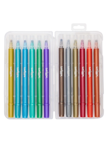 Metallic Dual Tip Dot Markers Pack X12                                                                                          